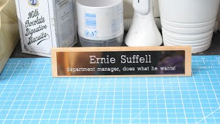 Custom Engraving Handmade Desk Plaques Ash Wood Office Name Plate Includes Engraving Plaque [upl. by Berlin]