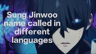 Sung Jinwoo name in different languages  Solo Leveling Anime Dub Comparison  JP  KR  EN [upl. by Ylrebmic]