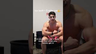 Do you take ice baths 🧊🧊🥶 fitness motivation gym running [upl. by Aroon]