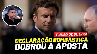 Macron dobra a APOSTA DA TERCEIRA G MUNDIAL O CHIFRE DA GU3RRA SE ERGUEU [upl. by Leakim]