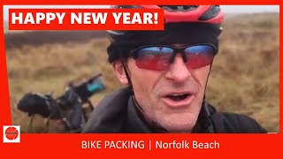 BIKE PACKING  Overnight wild camp  New Year 2020  Zephros 1 tent Norfolk Beach Sand dunes SEALS [upl. by Crystal]