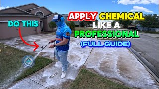 HOW to APPLY chemical  EVERY method EXPLAINED  Pressure washing [upl. by Eeliak657]