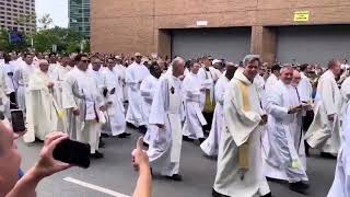 Father Daniel in Procession at the National Eucharistic Congress [upl. by Nalhsa]