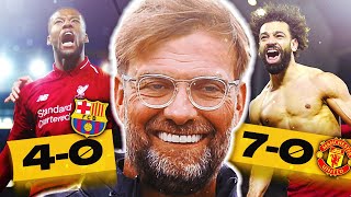 TOP 10 DES MEILLEURS MATCHS DE KLOPP À LIVERPOOL [upl. by Easlehc]