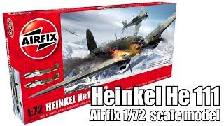 Airfix 172 Heinkel He 111 aircraft with an engine on fire [upl. by Alket]