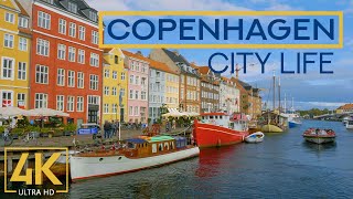 4K Copenhagen Denmark  City Walking Tour  Traveling Around Europe  Part 1 [upl. by Anialad]