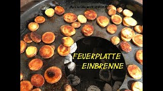 Feuerplatte einbrennen von grillrostcom  lockergrillende [upl. by Ahsaf]