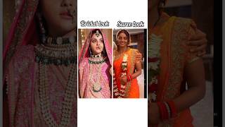 Dangal tv actress bridal look vs saree look 😍 chahatpandey nancyroy [upl. by Norford755]