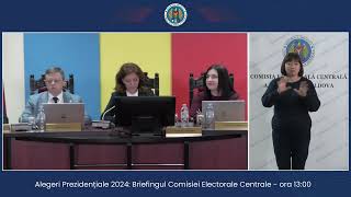 Alegeri Prezidențiale 2024 Briefingul Comisiei Electorale Centrale  ora 1300 [upl. by Fineman17]