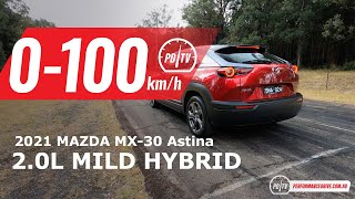 2021 Mazda MX30 M Hybrid G20e 0100kmh amp engine sound [upl. by Thar31]