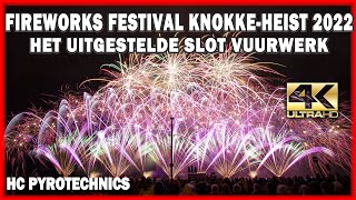 ⁽⁴ᴷ⁾ Int Fireworks Festival KnokkeHeist 2022 Closing Fireworks \ Slot Vuurwerk  HC Pyrotechnics [upl. by Gasper]