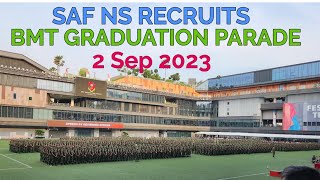 BMT Graduation Parade  SAF NS Recruits  2 Sep 2023 [upl. by Nrubliw128]