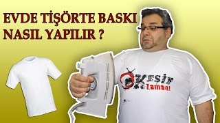 Evde Tişörte Baskı Nasıl Yapılır [upl. by Ayahc594]