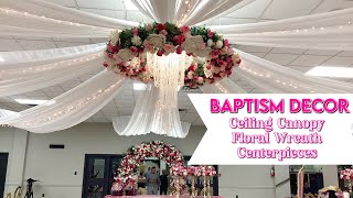 FULL Details Step by Step tutorial  Ceiling Canopy Decor Set up for Baptism Party weddingdecor [upl. by Ranique178]