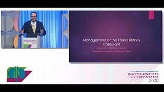 How to take care of transplant patients returning to dialysis presented by Anthony Langone MD [upl. by Annuaerb]