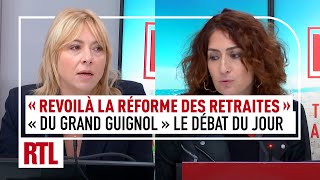 quotRevoilà la réforme des retraitesquot  quotcest du grand guignol quot Débat Portelli  Saporta [upl. by Akiram]