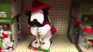 Christmas Holiday Peanuts Spanish Snoopy Plays Feliz Navidad on Horn Musical Toy Video [upl. by Daveen]