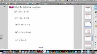 Solving quadratics by factorising part 2 of 2 [upl. by Ragan]