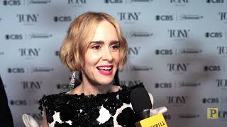 Tony Winner Sarah Paulson Chats with Playbill After Winning Best Leading Actress in a Play [upl. by Grubman415]