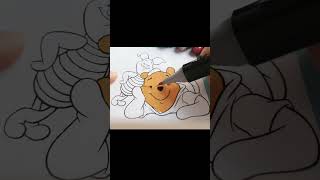 Color with me🐻🐷 Pooh amp Piglet Satisfying time art relaxing satisfying coloring [upl. by Donelle]