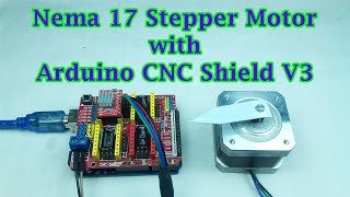 Nema 17 Stepper Motor with Arduino CNC Sheild V3 A4988 Driver  100 Working Arduino Code [upl. by Charbonneau]