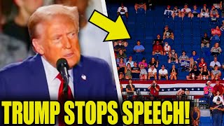 Trump ABRUPTLY Stops Speech After Seeing EMPTY Crowd [upl. by Shulins149]