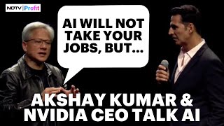 What Nvidia CEO Jensen Huang Said To Akshay Kumar On Losing Jobs To AI [upl. by Tnaryb]