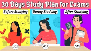 30 DAY PLAN TO STUDY FOR EXAMS RIGHT way to study for exams [upl. by Etyam789]