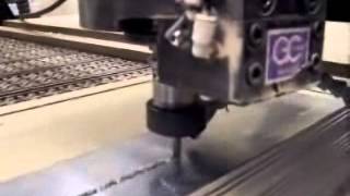 LC 4896 Series CNC Router cutting aluminum [upl. by Moulton]