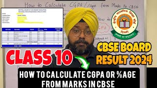 CBSE Board Result New Update  How to Calculate CGPA amp Percentage From Marks  CBSE Result 2024 🔥 [upl. by Rostand]