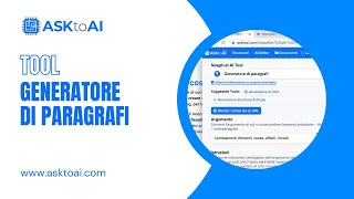 ASKtoAI  Tool generatore di paragrafi [upl. by Rauch]