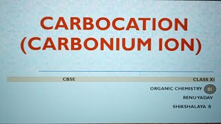 Carbocation or Carbonium Ion [upl. by Meelas]