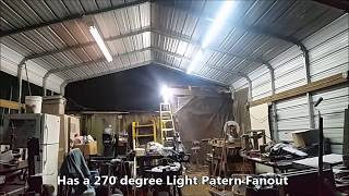 8 Foot LED Integrated FixtureBulbs vs 8 Foot Fluorescent Bulbs LED Wins [upl. by Turley]