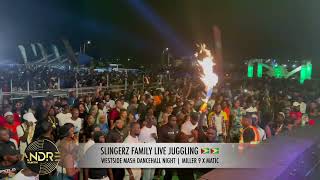 SLINGERZ FAMILY JUGGLING AT THE MASICKA CONCERT MILLER 9 X MATIC [upl. by Warfield]