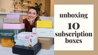 Comparing amp Unboxing TEN SUBSCRIPTION BOXES [upl. by Sifan]