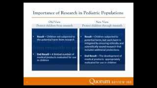 Navigating Research in Pediatric Populations  Quorum Review IRB  Webinar [upl. by Virgilia]