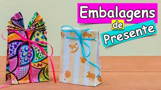 Como fazer EMBALAGEM PARA PRESENTE Super FÁCIL  Embrulho de presente  DIY [upl. by Noraf]