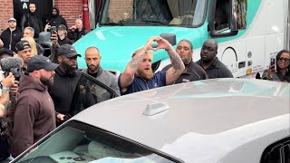 Jake amp Logan Paul Cause Chaos In New York Streets After Mike Tyson Press Conference [upl. by Hanikahs406]