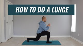 HOW TO DO A LUNGE  LUNGES FOR BEGINNERS [upl. by Aniteb]