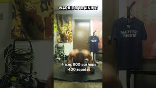 4 am Warrior workouts 800 pushups 400 squats motivation workout fitnessgoals homeworkout [upl. by Semele651]