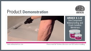 ARDEX S 1K™ Waterproofing System  Demonstration [upl. by Anigriv]