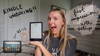 unbox my new kindle with me paperwhite setup  tour  kindle fire comparison  2022 [upl. by Eislrahc]