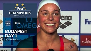 Interviews 12  Budapest HUN  FINA Champions Swim Series 2019 [upl. by Pooi]