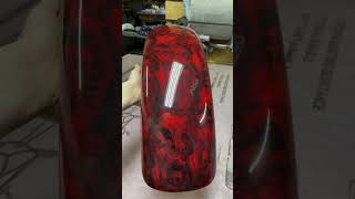 Motorcycle fender after hydro dipped onto masonry and clear coat motorcycle bikes biker bikelove [upl. by Elmo]