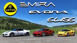 Emira vs Evora vs Elise  Comparing the Modern Lotus  Everyday Driver [upl. by Olodort]