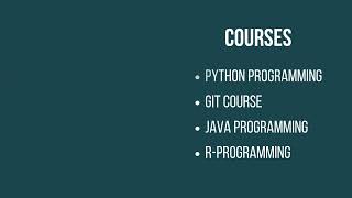 Backend Languages  RProgramming  Python Programming  Java Programming  Git Course [upl. by Lattimer]