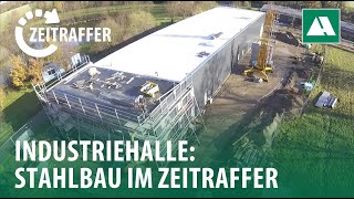 Montage des Stahlbaus Bargteheide im Zeitraffer [upl. by Fagan]