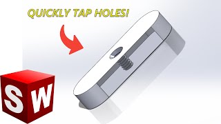 SolidWorks How To Tap Holes [upl. by Annawd]