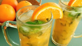 FRESH SQUEEZED ORANGE JUICE with Mint and Lemon [upl. by Cerf]