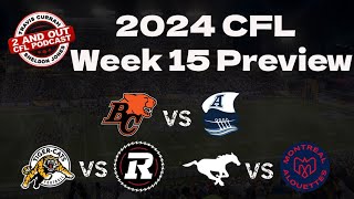 2024 cfl Week 15 Preview Should the CFL adopt more NFL rules Chris Streveler tears 3 ligaments [upl. by Octavie]